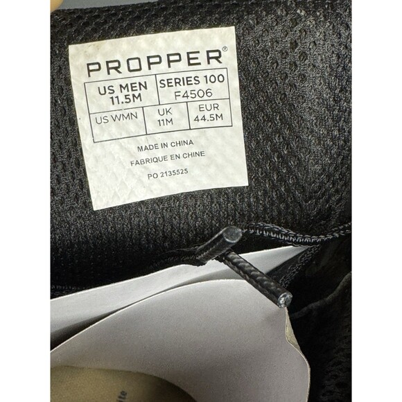 Propper Men’s Series 100 6” Side Zip Boot 11.5 Black Full Grain Leather Tactical - Picture 8 of 9